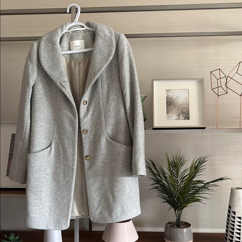 Aritzia cocoon coat cashmere wool